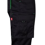 Zweifarbige Stretch-Hose mit mehreren Taschen (240 g/m²), aus Baumwolle (46 %), EME (38 %) und Polyester (16 %) Paulik