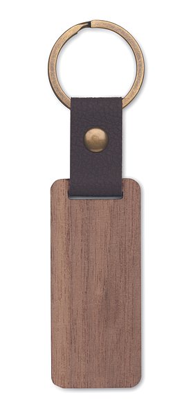 Schlüsselring Walnuss und PU Wall
