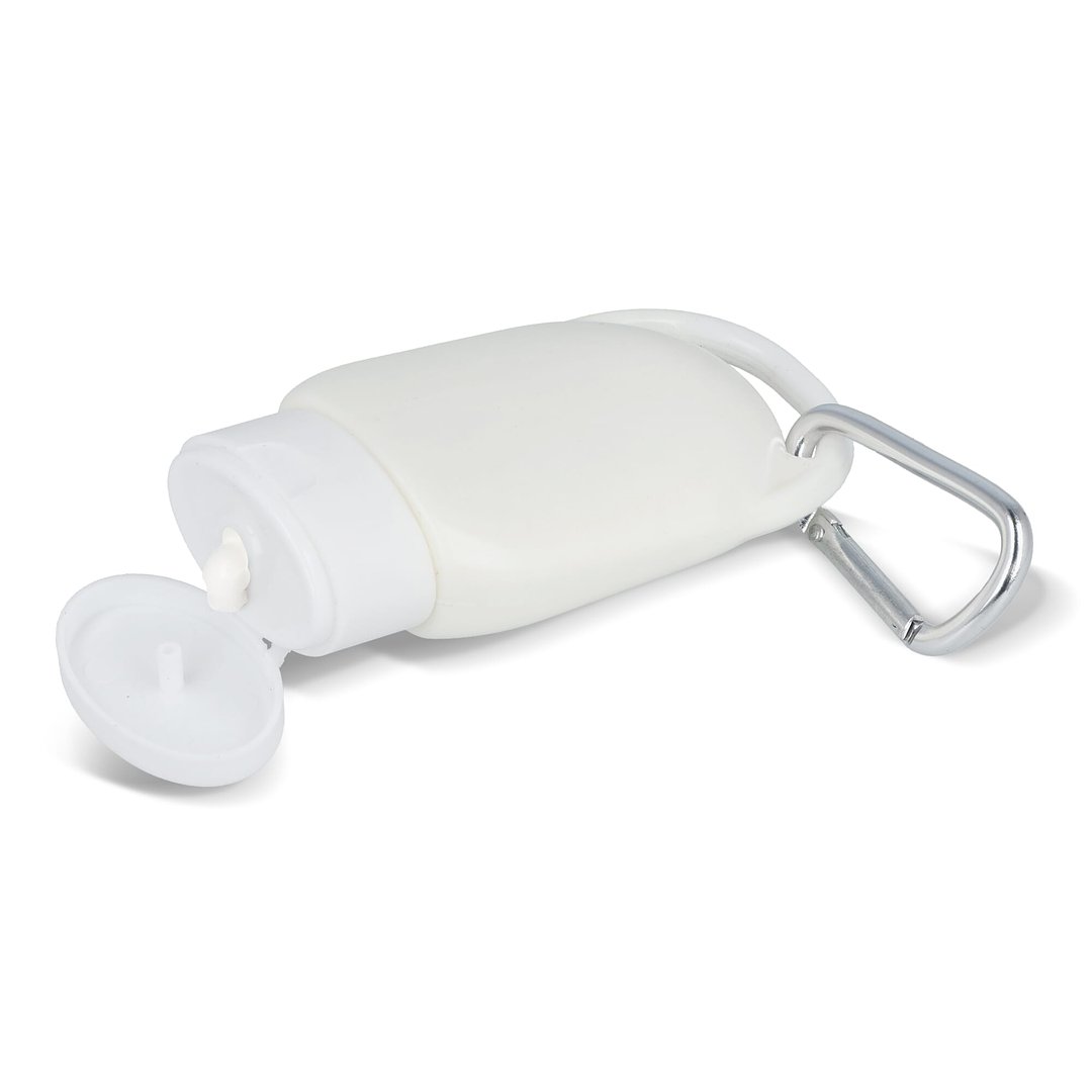 Sonnenschutzlotion mit Karabiner SPF30 aus recyceltem Material Hatrudi