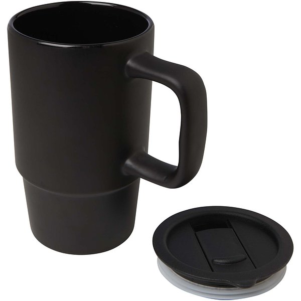 450 ml Keramiktasse mit Kunststoffdeckel - Dollien