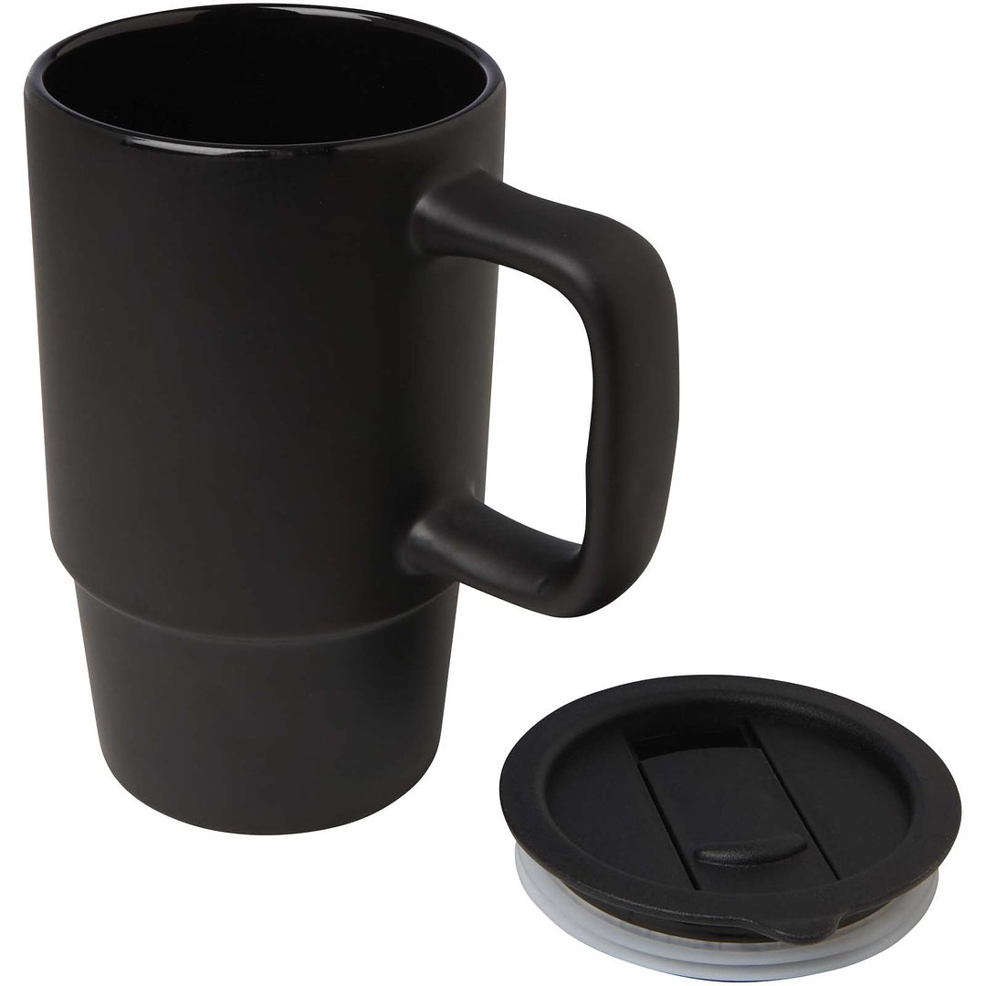 450 ml Keramiktasse mit Kunststoffdeckel - Dollien
