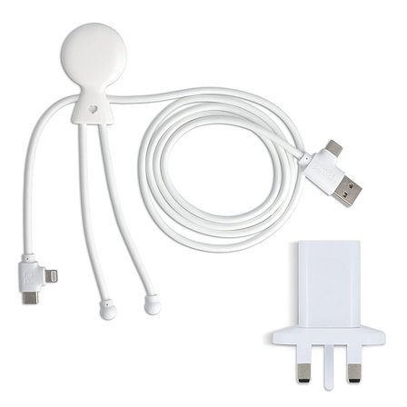 2090 -  Mr. Bio Langes Ladekabel + UK Stecker Adapter Benjast