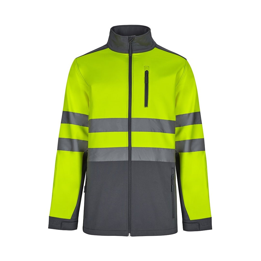 Zweifarbige Softshell-Jacke (280 g/m²), mit Fleece-Futter und TPU-Membran, aus Polyester (96 %) und Elasthan (4 %) Lorlinat