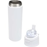 800 ml RCS Trinkflasche aus recyceltem, einwandigem Edelstahl mit Multifunktionsdeckel und Klappstrohhalm - Gillingin