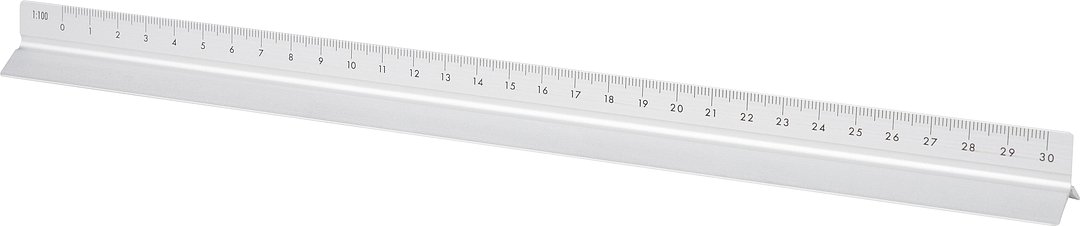 Aluminium-Dreiecklineal 30 cm Warjat