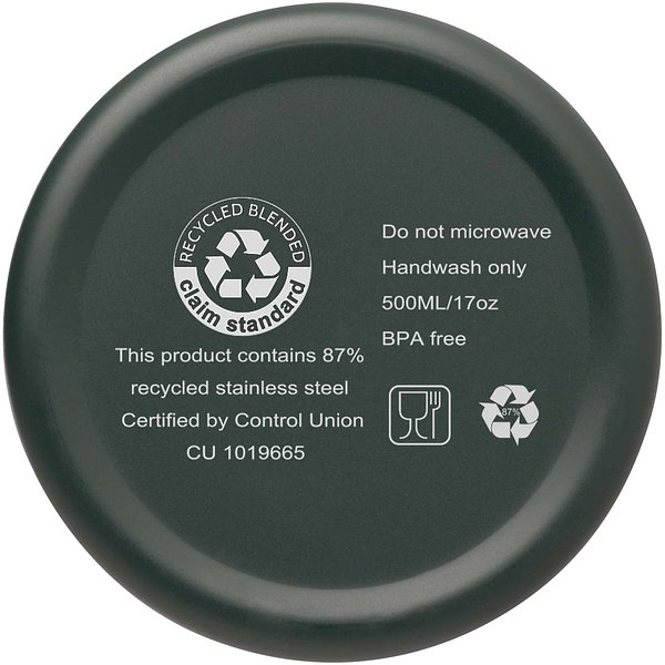 RCS-zertifizierte Kupfer-Vakuum Isolierflasche aus recyceltem Edelstahl, 500 ml - Truia