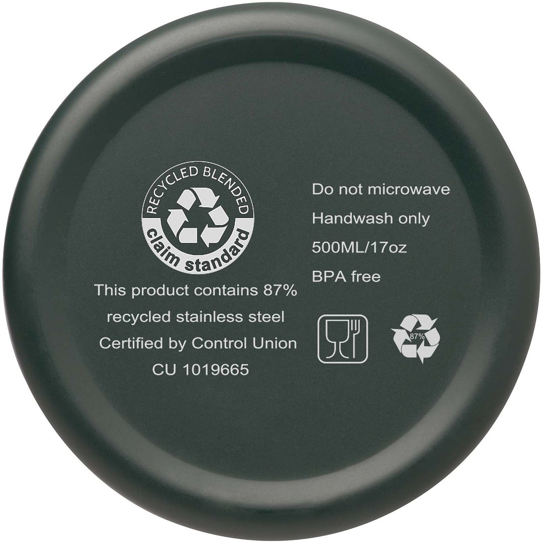 RCS-zertifizierte Kupfer-Vakuum Isolierflasche aus recyceltem Edelstahl, 500 ml - Truia