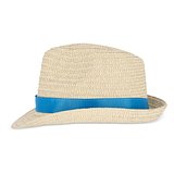 Pflanzlicher Strohhut mit farbigem Band Betonnel