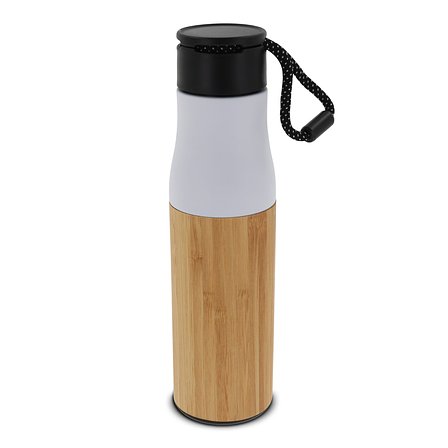 Isolierflasche Bambus mit Trageschlaufe 500ml Paulio
