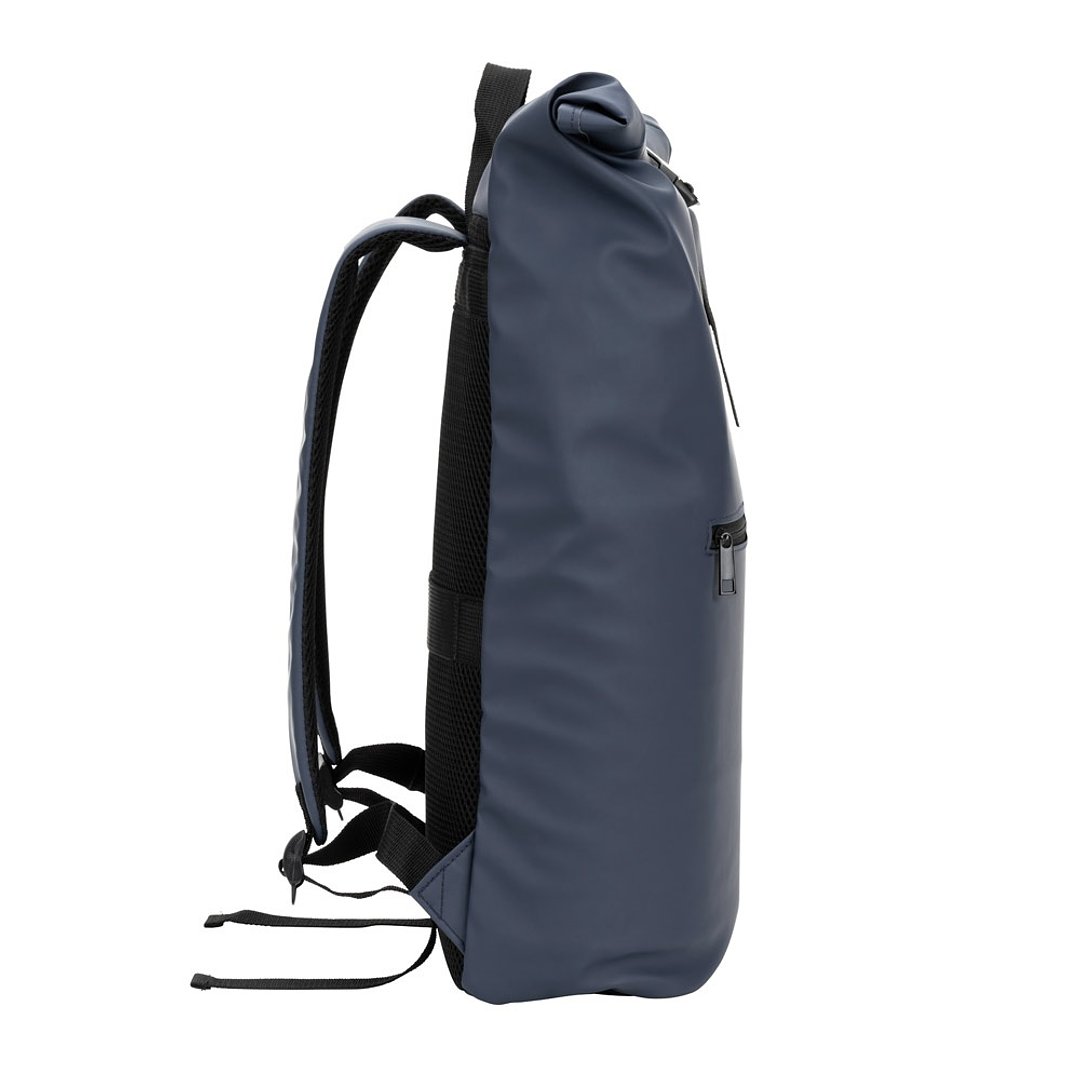 Roll-Top-Rucksack aus PU mit Laptopfach, 16“ Giamiriona