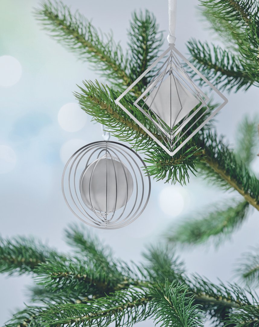 Ornament mit Band, rund Nate