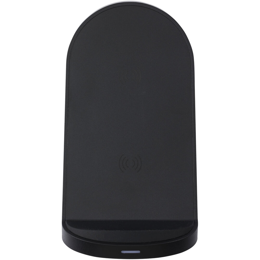 Kabellose Ladestation mit 15W Doppelspule aus recyceltem RCS Kunststoff - Mirina