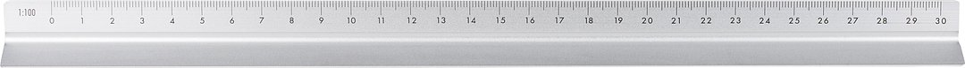 Aluminium-Dreiecklineal 30 cm Warjat