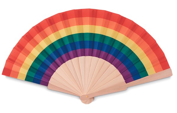 Fächer regenbogenfarbig Masperi