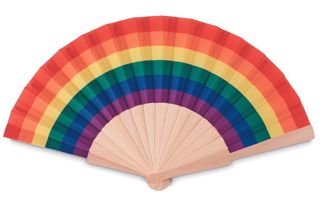 Fächer regenbogenfarbig Masperi
