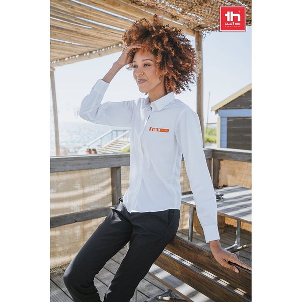 Damen Popelin Bluse Gristeile