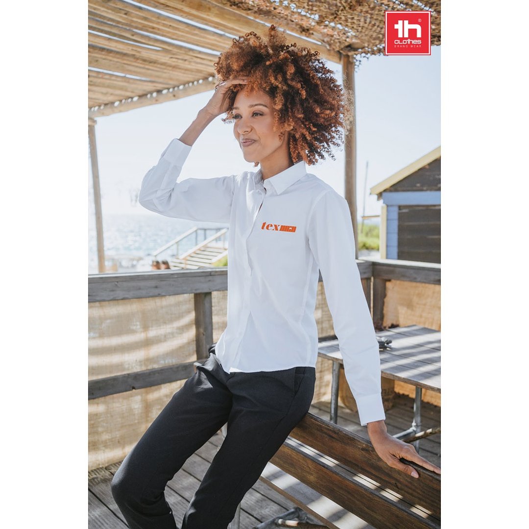 Damen Popelin Bluse Gristeile