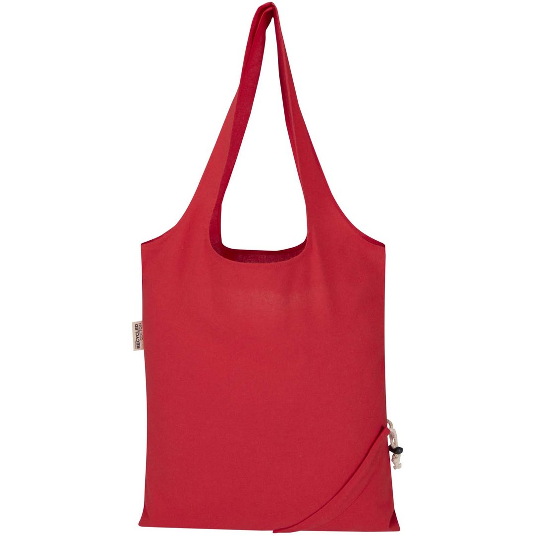 Blend 140 g/m², GRS-zertifizierte, faltbare Baumwoll Tragetasche, 7 l - Grin