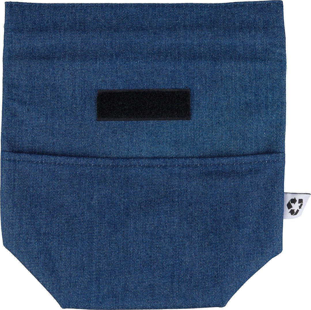 Recycelte Denim-Kühltasche mit Rollverschluss Emman
