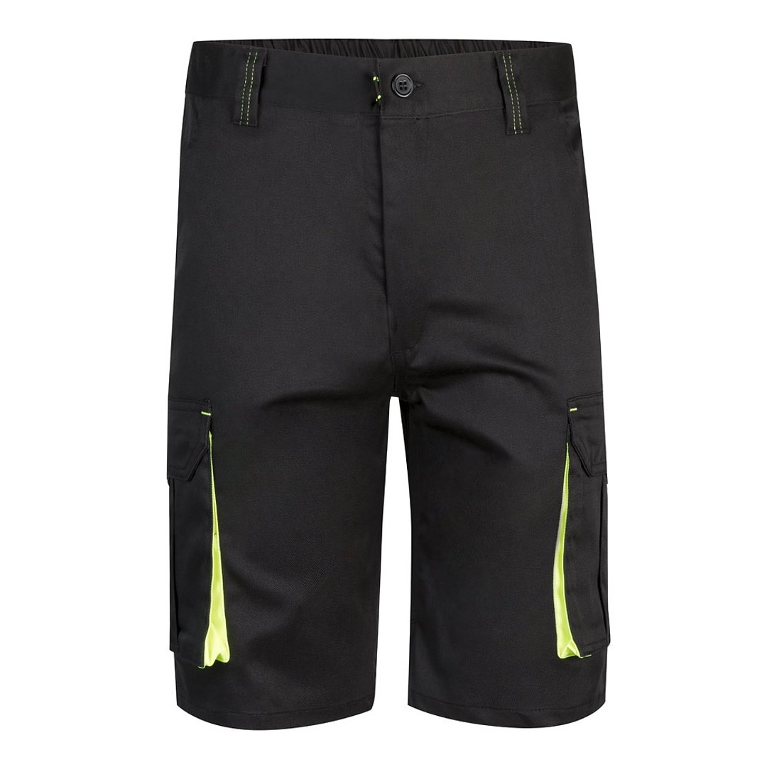 Zweifarbige Stretch-Bermudashorts mit mehreren Taschen (240 g/m²) aus Baumwolle (46 %), EME (38 %) und Polyester (16 %) Altie
