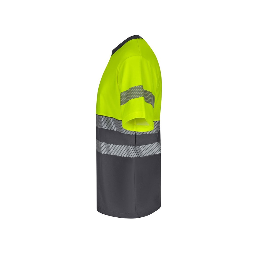 Zweifarbiges T-Shirt aus Piqué (150 g/m²), aus Baumwolle (55 %) und Polyester (45 %) Reivan