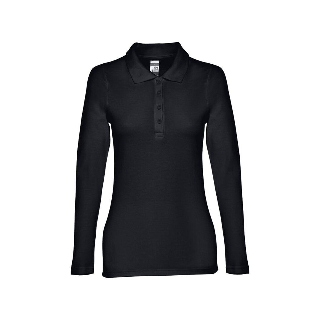 Damen Langarm-Poloshirt Minata