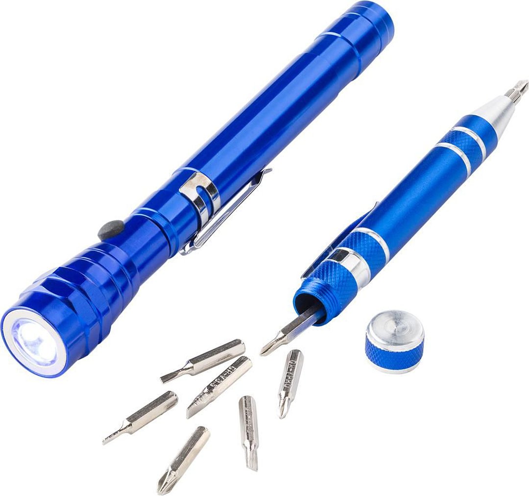 Taschenlampe und Schraubendreher Nelvezian | Aluminium | 2-in-1
