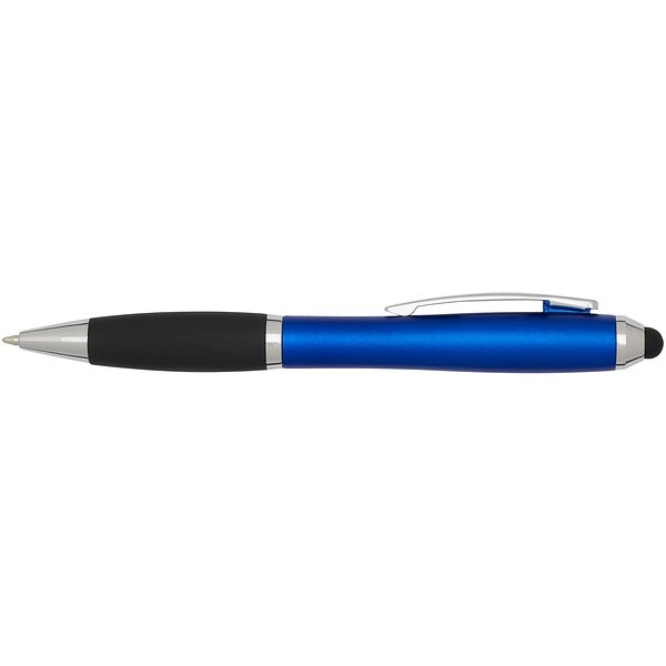 RCS Stylus Kugelschreiber aus recyceltem Kunststoff mit farbigem Schaft und schwarzem Griff (blaue Tinte) - Adan
