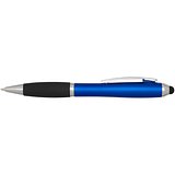 RCS Stylus Kugelschreiber aus recyceltem Kunststoff mit farbigem Schaft und schwarzem Griff (blaue Tinte) - Adan