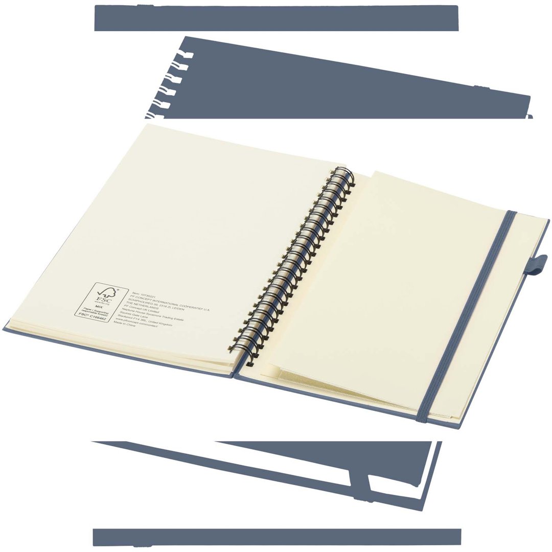 A5 Hardcover Spiralnotizbuch aus recyceltem Kunststoff - Palin