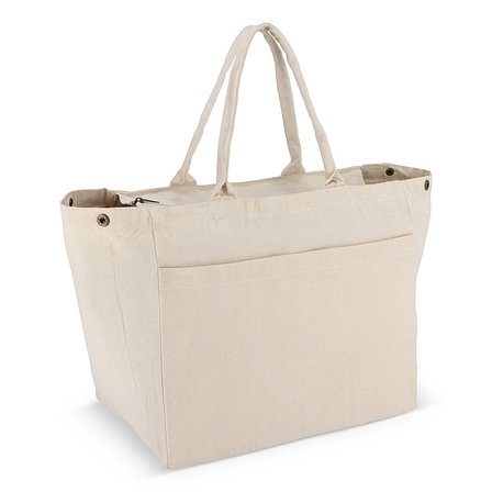 Baumwoll-Tragetasche mit Reißverschluss OEKO-TEX® 39 x 24 x 34cm 320g/m² Miriors
