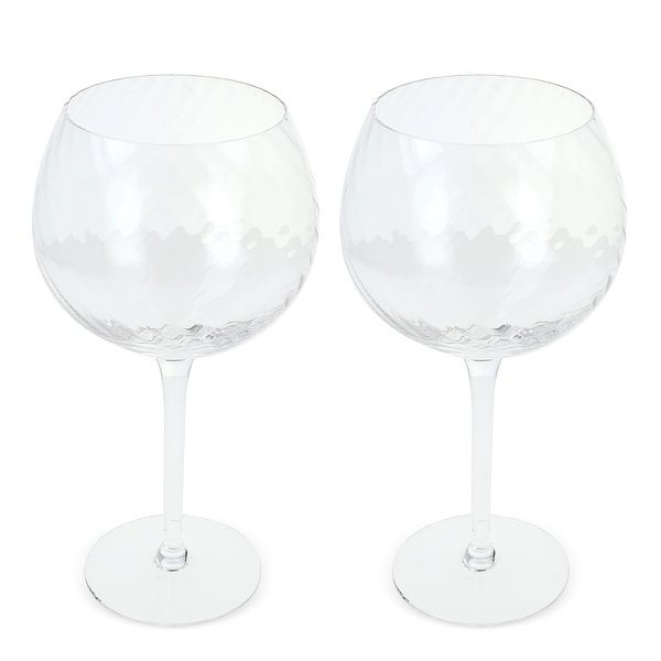 Byon Opacity 2er-Set Weingläser mit stilvollem Glasmuster 470ml Waluri