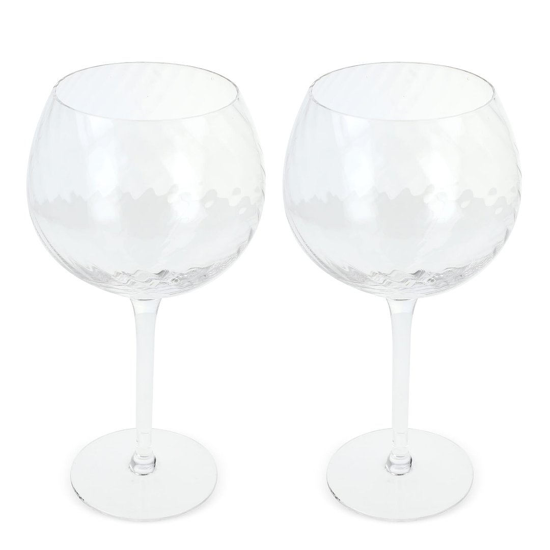 Byon Opacity 2er-Set Weingläser mit stilvollem Glasmuster 470ml Waluri