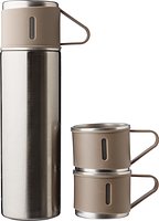 Thermosflaschen-Set Badrs | Edelstahl | 420 ml + 2 Becher