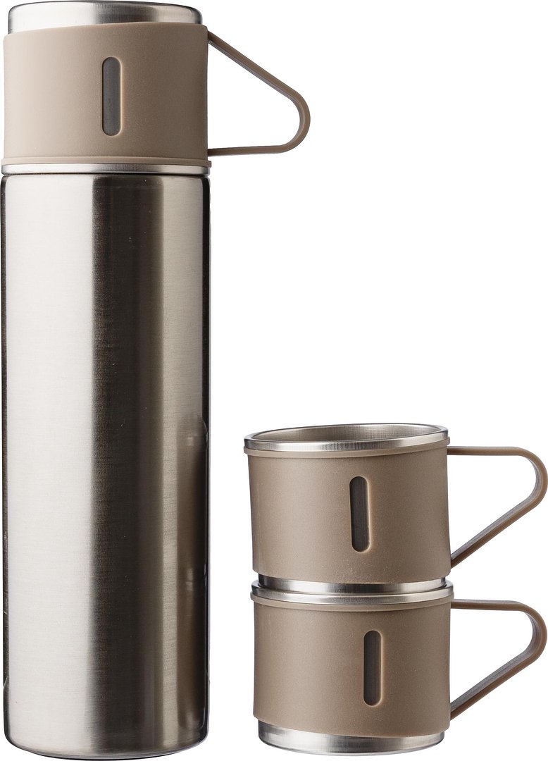 Thermosflaschen-Set Badrs | Edelstahl | 420 ml + 2 Becher