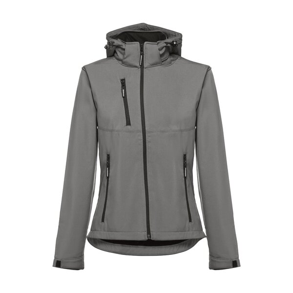 Softshelljacke für Damen, mit abnehmbarer Kapuze Badala