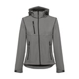 Softshelljacke für Damen, mit abnehmbarer Kapuze Badala