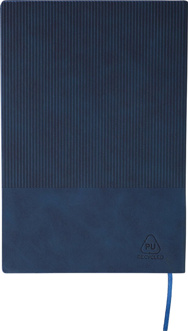 Recyceltes PU-Notizbuch (A5) und Kugelschreiber-Set Ramudolf