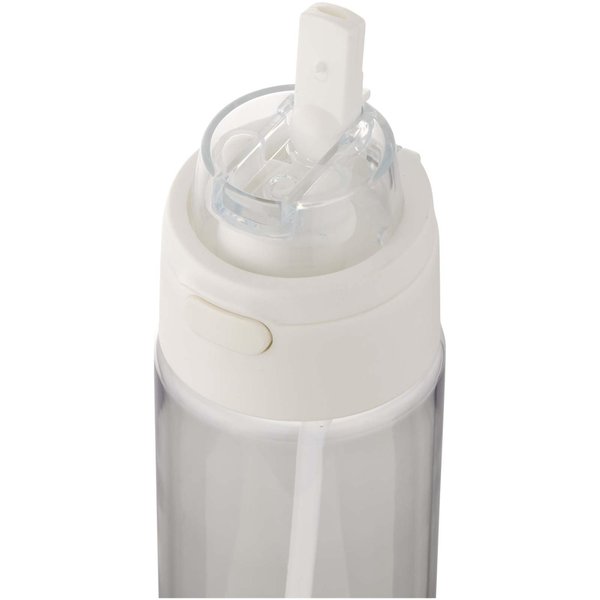 700 ml RCS Trinkflasche aus recyceltem Kunststoff mit Multifunktionsdeckel und Klappstrohhalm - Vreilga