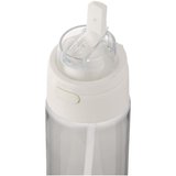 700 ml RCS Trinkflasche aus recyceltem Kunststoff mit Multifunktionsdeckel und Klappstrohhalm - Vreilga