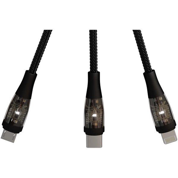 100 W/5 A 5-in-1 Schnellladekabel mit Digitalanzeige - Annen