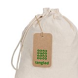 Rechteckiges Etikett aus 100% Recyclingpapier (700 g/m²) Rudineta