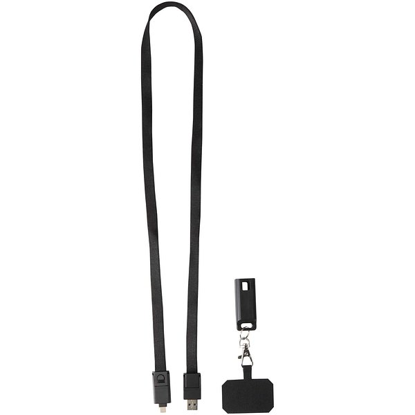 5 in 1 Lanyard Kabel aus recyceltem Kunststoff für Smartphones mit integrierter Datensynchronisierung und 65 W Schnellladefunktion - Loldy