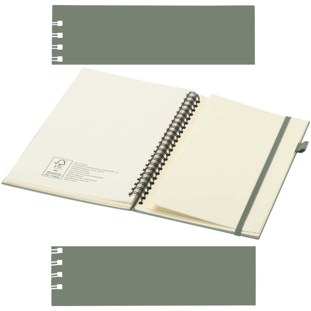 A5 Hardcover Spiralnotizbuch aus recyceltem Kunststoff - Palin