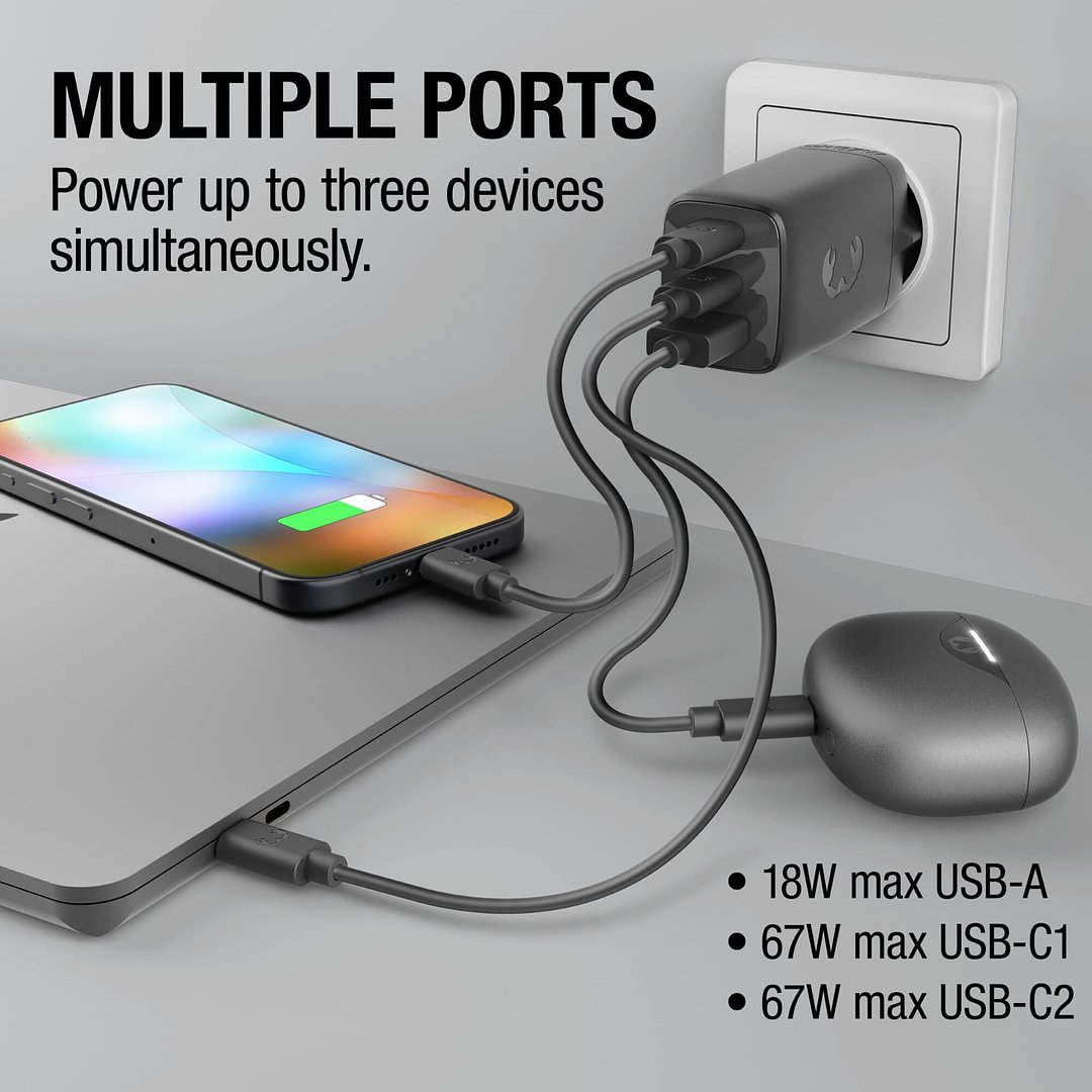 67W Laptop-Ladegerät GaN USB-C und USB-A Stineth