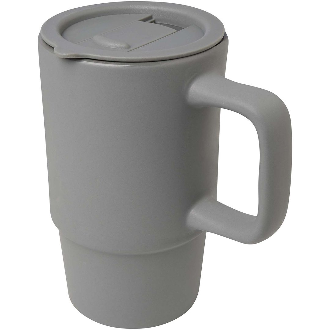 450 ml Keramiktasse mit Kunststoffdeckel - Dollien