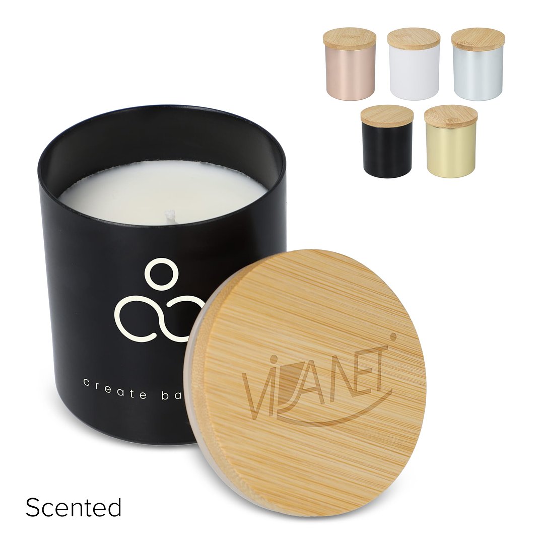 Bhakti-Duftkerze auf pflanzlicher Basis in recyceltem Aluminiumgefäß Elinele