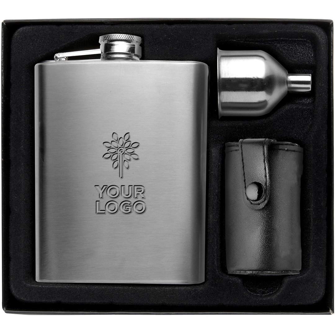 Flachmannset Fadrix | Edelstahl 304 | 220 ml | 4 Becher