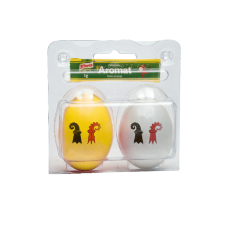 Logo Eier im praktischen Doppelpack mit Aromat oder Salz