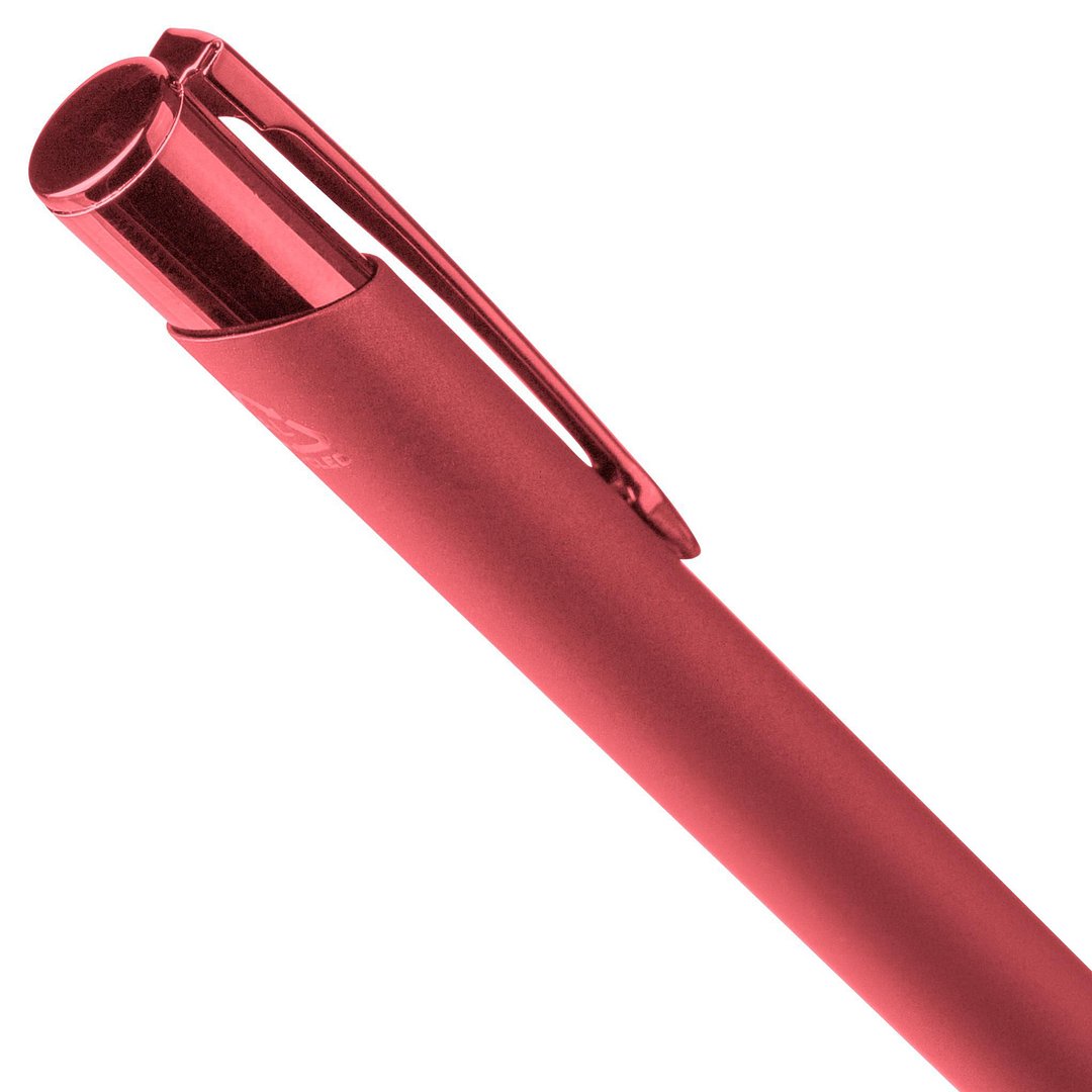 Recycelter Aluminium-Kugelschreiber mit Gummibeschichtung Ruinata